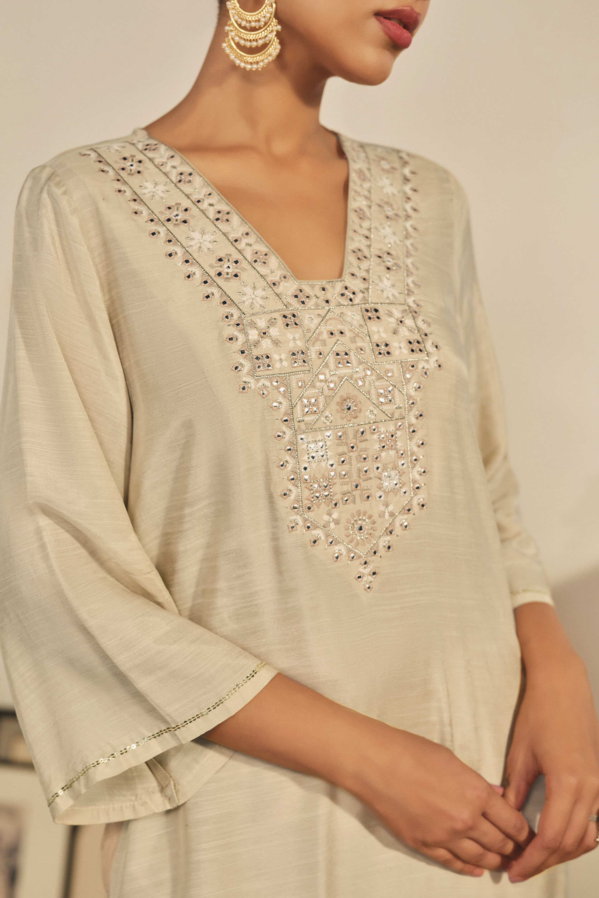 Occasion Tunic in Beige, Beige, image 2
